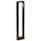 Gardenised Driveway Bollard Rectangle LED Garden Light, Large Black Aluminum Pathway Yard Outdoor Light QI004630.L - alternate 1